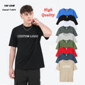 Wholesale 100% Cotton T-Shirt Custom Printed Logo Plain White Black Mens Plus Size Knitted T-Shirt