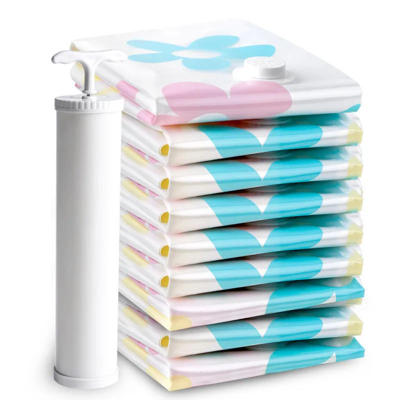 Portable Cheap Price Plastic Vacuum Compressed Space Saver Seal Clothing Bag Vakuumbeutel Travel Vacuum Clothes Storage Bags