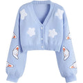 Custom OEM & ODM LOGO Sweater Women Jacquard  Knitwear Ladies Jumper Girls Winter Knit Top Cardigan Women Knitted Sweater