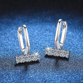 Wholesale U Shape Iced Out Grade D Moissanite Earrings 925 Sterling Silver 0.4ct Moissanite Hoop Earrings