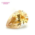 Yellow Color Pear Moissanite Gemstones 5x8mm 1ct Synthetic Loose Moissanite Diamond Excellent Cut 3ct Moissanite for Jewelry