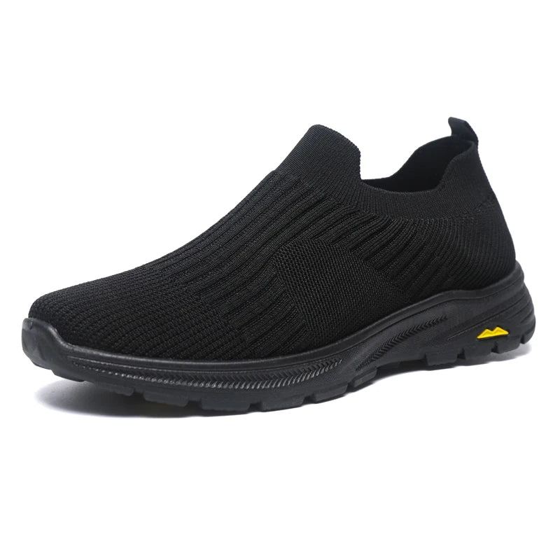 New Design Men's Outdoor Sports Sneakers Breathable Zapatillas Negras Para Slip on Casual Shoes