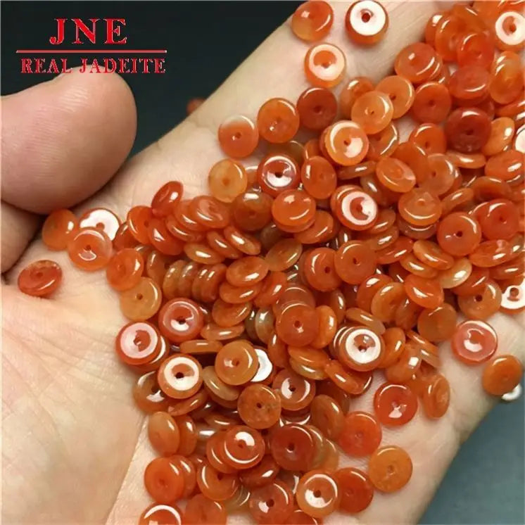 A Goods Myanmar Jade Small Jade Buckle 7Mm Braised Brown Silk Woven Bracelet Diy Ornament Ingredients Parts Factory Wholesale