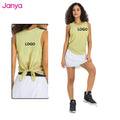 Quick Dry 22 Multi-colors ODM Sleeveless Loose Yoga Gym Tank Top Blouse Breathable Workout Fitness Sports Wear Clothes for Women