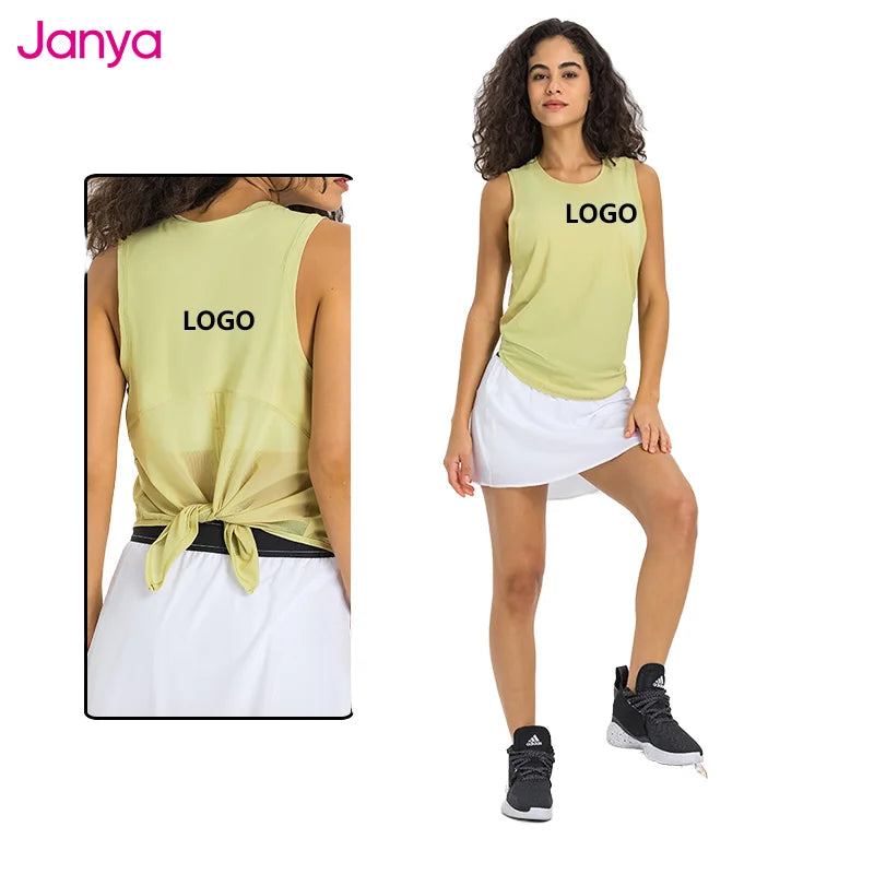 Quick Dry 22 Multi-colors ODM Sleeveless Loose Yoga Gym Tank Top Blouse Breathable Workout Fitness Sports Wear Clothes for Women