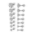 Ultra-Fine Rod Zircon Stud Earrings Stainless Steel Jwellary Factory Direct for Wedding or Gift