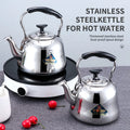 Wholesale 1L/2L/3L/4L Stainless Steel Whistle Kettle Folding Handle Camping Stove Top Boiling Tea Kettle Metal Water Kettles"