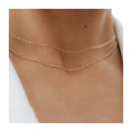 Dainty Stainless Steel Beads Satellite Chain Choker Necklace Jewelry Bridesmaid Tiny 18k Gold Filled Layered Necklace