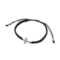 Unisex Simple Hand-Woven Stainless Steel Cross Couple Rope Bracelet Classic Fashion Charm Bracelets for Men and Women's