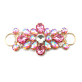 2025 Colorful AB Rhinestone Bikini Connector Gold Metal Swimwear Chain Wholesale Buckles for Swimwear
