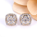 Messi Jewelry MSE-580 10k Soild Gold Moissanite Earrings