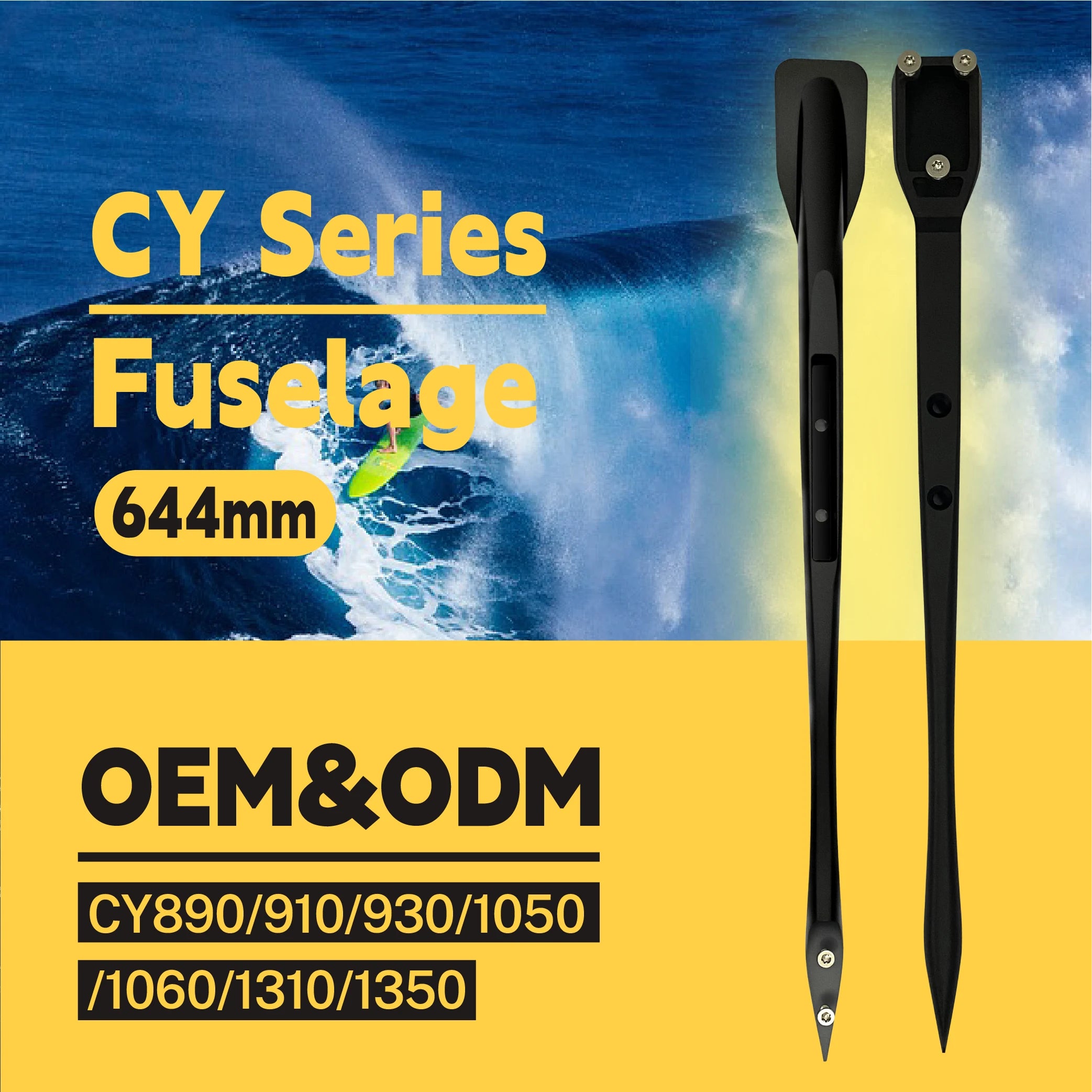 High Quality 64.4cm Aluminum Fuselage Unisex-Friendly Hydrofoil Accessory for Kite Surfing & Foil Board Direct Factory Supply