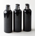 Cosmo PET Dispensing Bottle Skincare 120ml-250ml Black Body Lotion Bottle Disc Top Cap Plastic 500ml Capacity Oval Square Shape