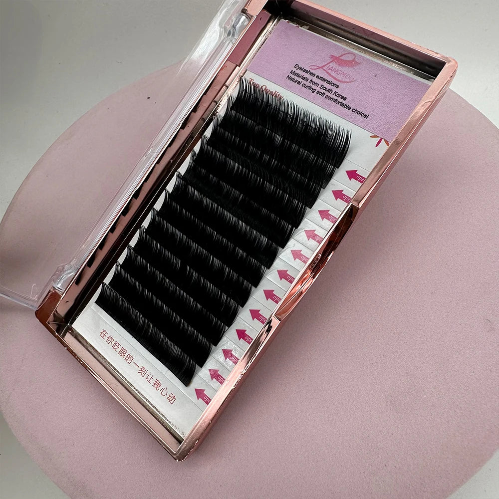 Flat Silk Eyelash Extensions Eye Lash Extension Vendor j Curl Vendor Premium Individual Eyelash Extensions for Sale