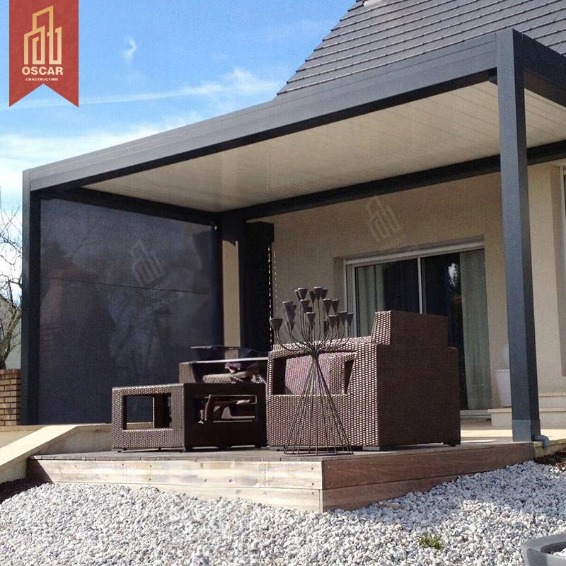 Outdoor Garden Electrical Pergola Folding Awning Outdoor Retractable Motor Canopy Parts
