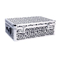 Dual Combination Lock Black & White Leopard Print Aluminum Dorm Storage Chest with OEM/ODM Support
