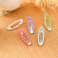 MIO Latest Wholesale Bulk Plain Cloth Fabric Covered Hairpins Kids Girl Women 5cm Alloy Snap Hair Clip Barrettes Accessories