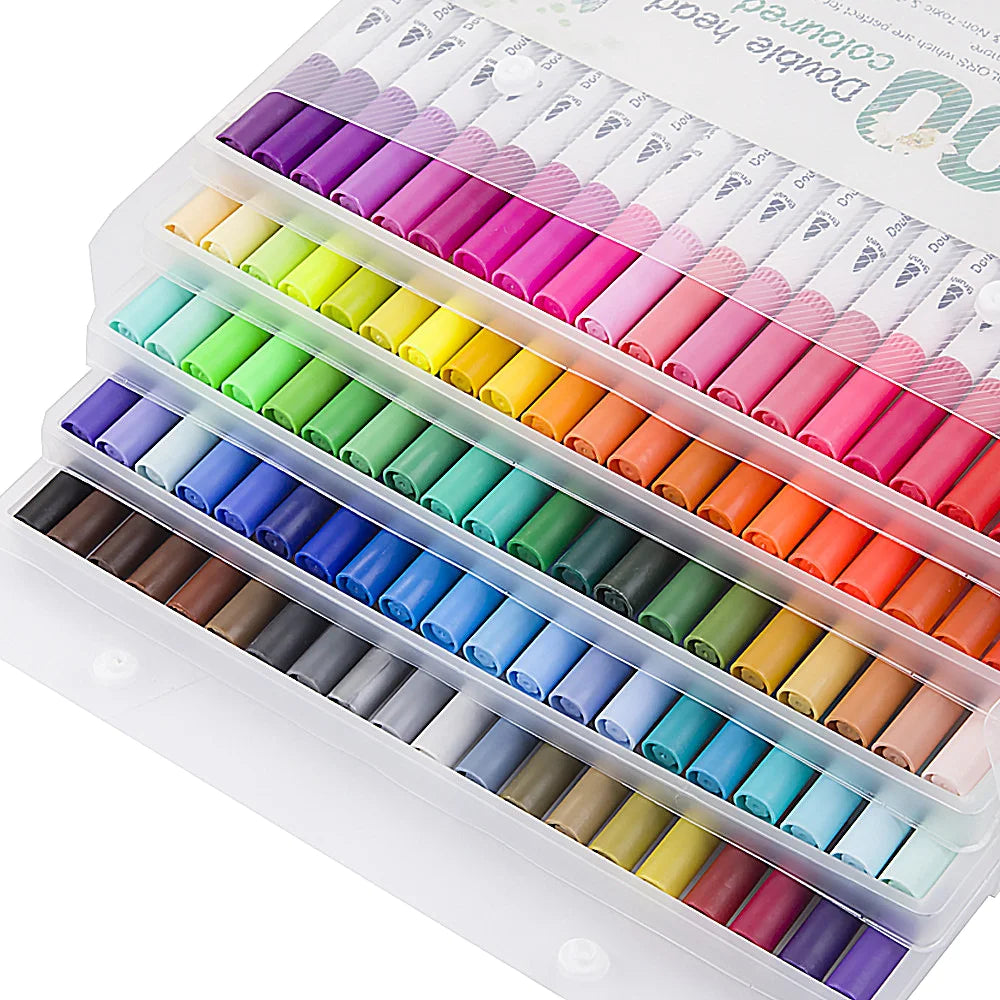Watercolor Acrylic Brush Marker Pen Colorful and Brush Pens With Multiple Watercolor Marker Set-P-111-48