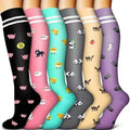 Wholesale Cute Animal Compression Socks for Women Men Circulation Graduated Supports Socks for Running Athletic Sports