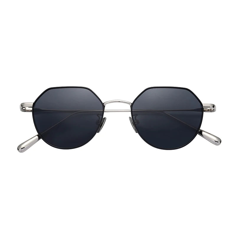 Vintage Custom Logo UV400 Polarized Sunglasses for Men and Women Gold and Silver Metal Frame with Tac Lenses