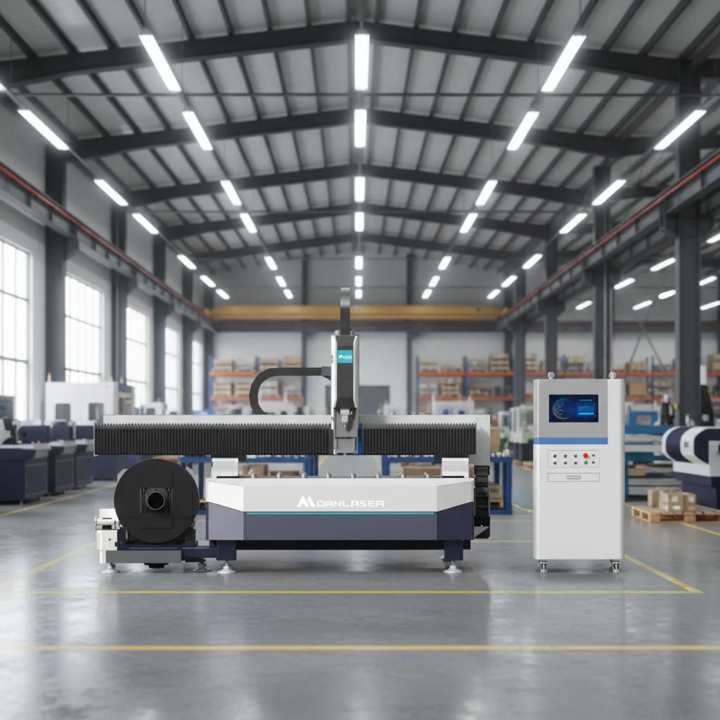Metal Laser Cutting Machine Combo Sheet & Tube Laser Cutting Machines Rotary Platform Fiber Laser Cutting Machine