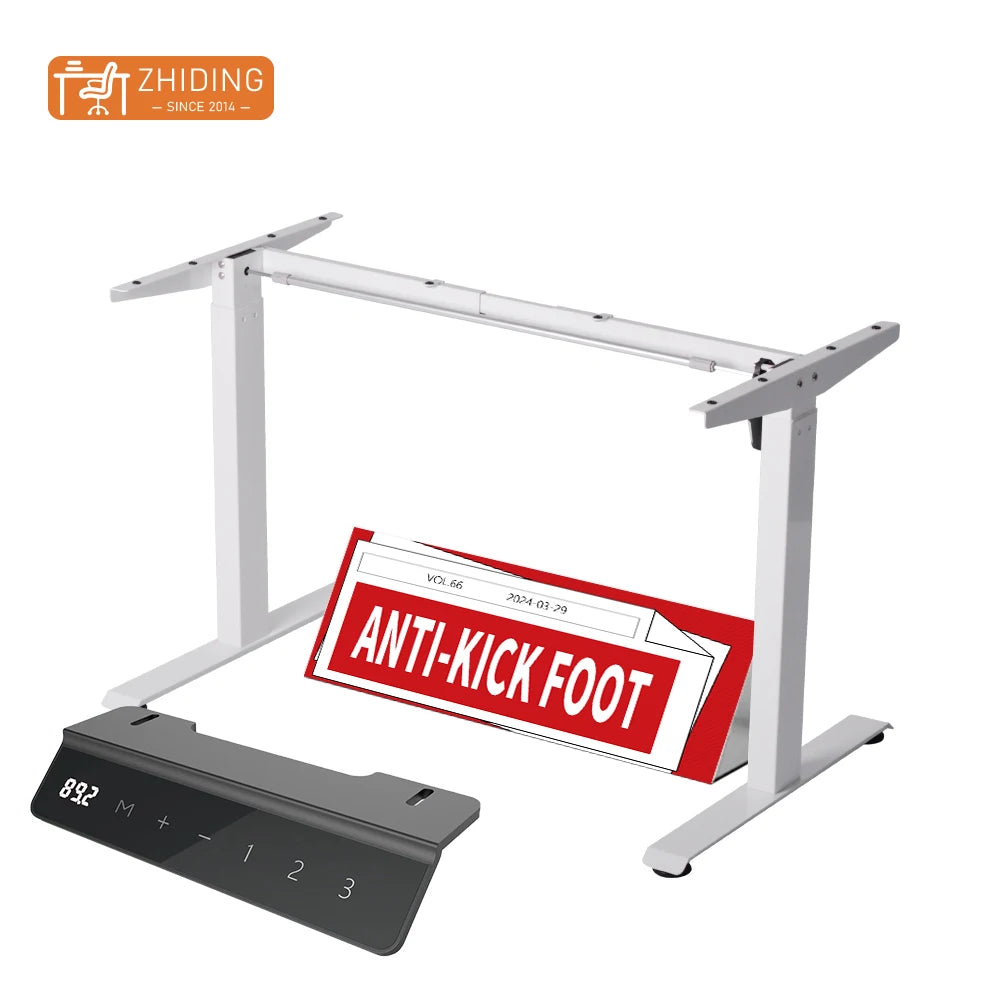 Ergonomic Office Computer Working Single Motor Adjustable Standing Legs Desk Frame Modern Stand up Desk Adjustable Desk