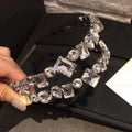 Wholesale Luxury Baroque Crystal Headband Large Full Rhinestone Hair Accessories for Girls