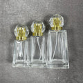 Custom Logo Custom Color Luxury Perfume Bottle 30ml 50ml 100ml Square Glass Pump Sprayer Silk Screen Printing Empty Packaging