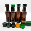 Mini Antique Brown Shade-light Roller Square Glass Olive Oil Bottle Dispenser 100ml Custom Screw Cap Capsule Available