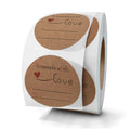 Customized Strong Adhesive Waterproof Rounded Thank You Stickers with Custom Color Kraft Paper for Supporting My Business
