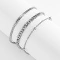 1.5mm 2mm 2.3mm 4.2mm 5.3mm Stainless Steel Minimalist Simple Thinner Silver Color Waterproof Multiple Link Chain Bracelet