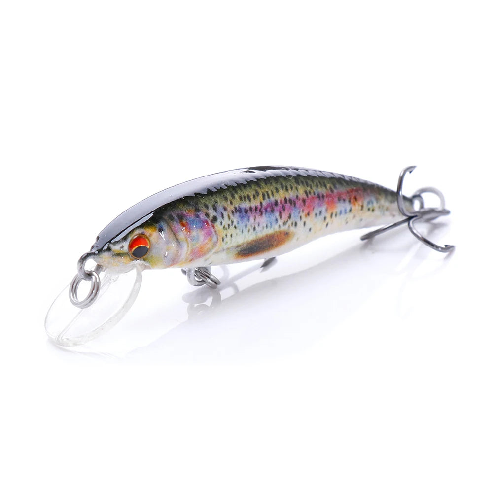 Lifelike Trout Mini Top Water Hard Artificial Bait Crankbaits Minnow Fishing Lures Fish