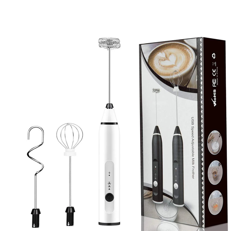 Automatic Coffee Mixer Frother Milk Electric Rechargeable Milk Frother USB Handheld Electric Stainless Steel Milk Frother