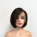 100% Brazilian Human Hair 13x4 Lace Front Short Bob Wig - Natural Transparent Frontal Wig Glueless Curly/Straight Wholesale