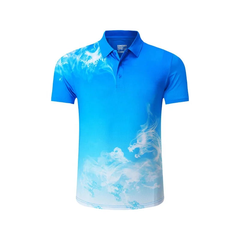 Wholesale Jersey Custom Designs Sublimation Digital Print 100% Polyester Sports Wear T-Shirt Unisex Tennis