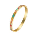 Vintage Gold Plated Geometric Enamel New Design Colorful Bracelet/Cuff Bangle Fashion Accessory