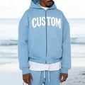 450GSM Men's 100% Cotton Heavyweight Oversized Casual Hoodie Anti-Wrinkle Eco-Friendly Anti-Pilling Features Distress Eyelet