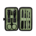 Manicure Set 7PCS Nail Clippers Set DIY Manicure Tools Tweezers Nail File Eyebrow Scissors Nail Care Tools Travel Case Kit