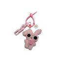 Cute love Plush Zodiac Rabbit Key Chain Cartoon Figure Small Daisy Creative Gift Bag Pendant