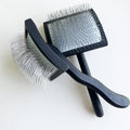 Customized Durable Per Fur Removal Wooden Handle Long Pins Slicker Brush  for Dogs