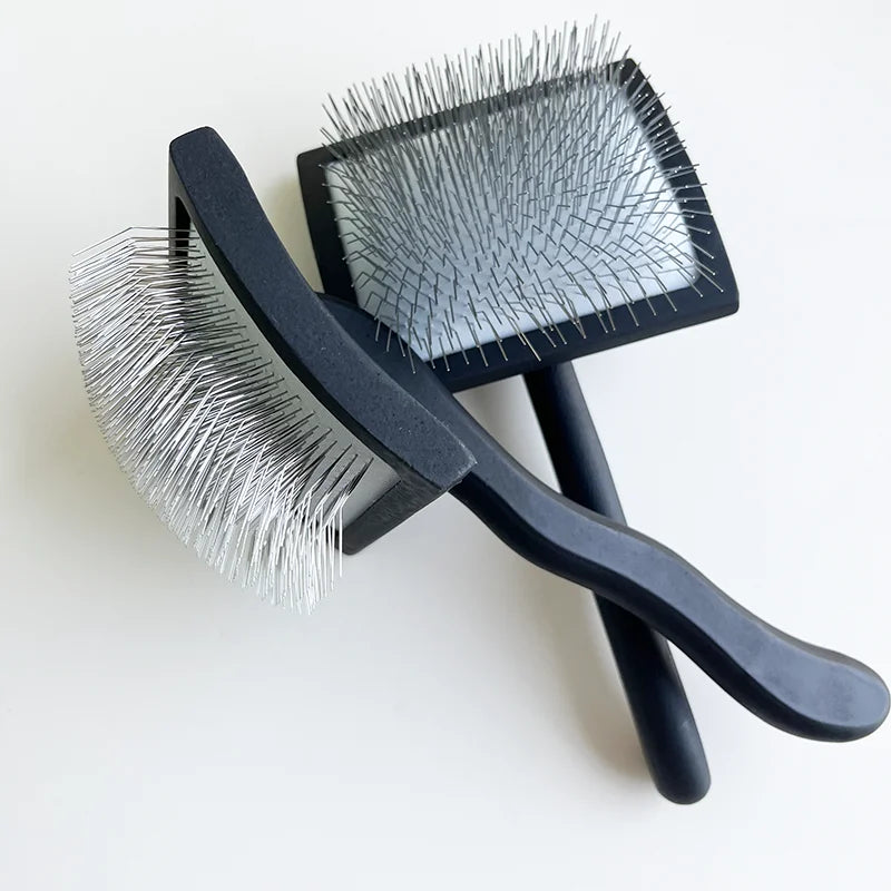 Customized Durable Per Fur Removal Wooden Handle Long Pins Slicker Brush  for Dogs