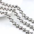 New Style DIY Electrolysis Cuban Triple Chain Watch Band Stainless Steel Handmade Necklace Roll Bracelet Accessory