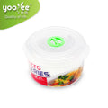 Storage Box with Lid Small Microwavable Plastic Promotional 650ml Storage Boxes & Bins Food Container Round Customized Dia13*h8
