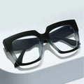 Retro Advanced Sense Glasses for Women Anti-Blue Light Flat Fashion Square Computer Glasses With Simple Frame Frames