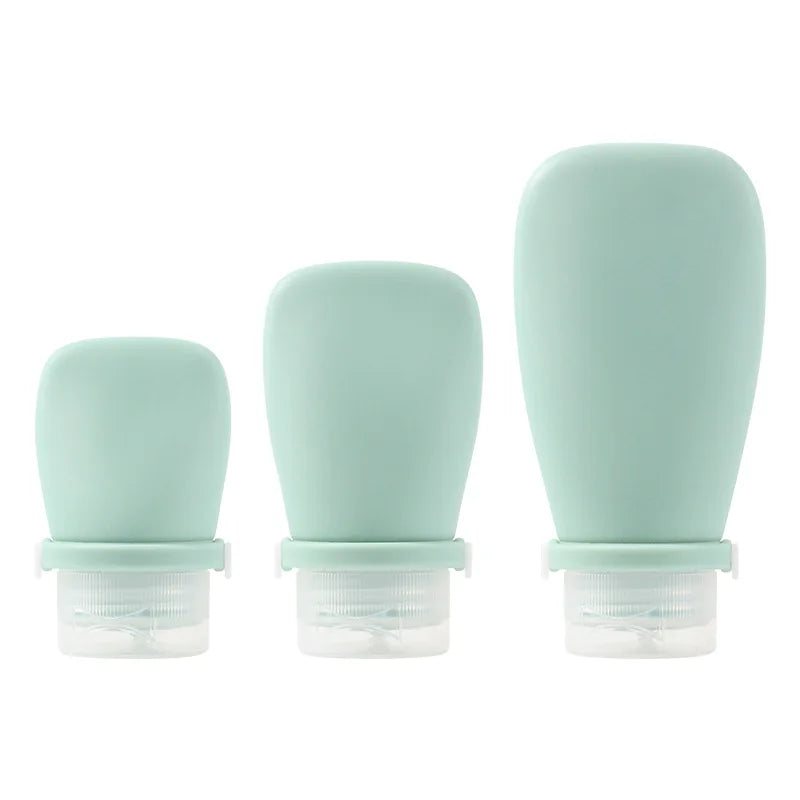 2025 60ml 2oz Leak-Proof Silicone Travel Shampoo Facial Cleanser Essential Oil Face Cream Dispenser Bottle TSA Approved Camping