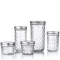 Diamond-shaped Glass Bottle Caviar Packaging Bottle Bird's Nest Sub-bottle Mason Jar With Separation Lid
