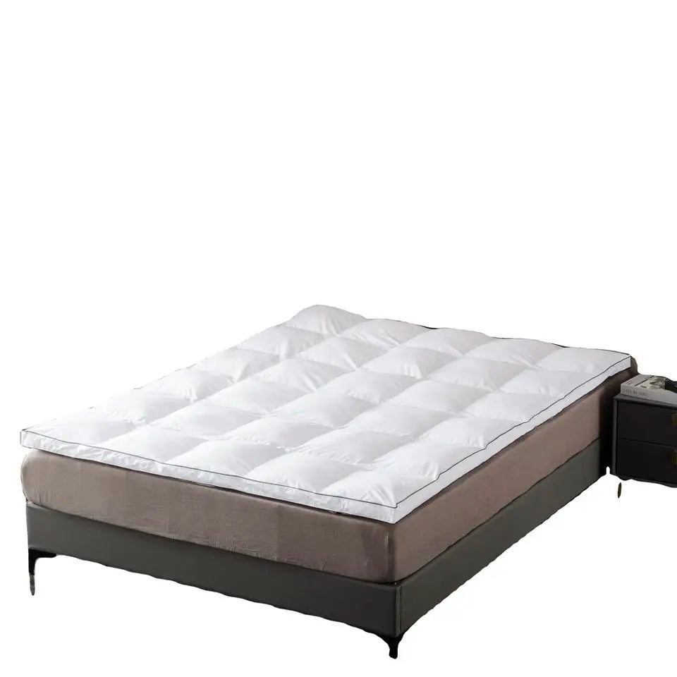 Custom Queen Size 300TC Cotton Mattress Pad Cover Microfiber Printed Bed Topper with 8-21-Inch Deep Pocket