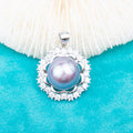 Pe010907 DIY 9-13mm Natural Freshwater Pearl Pendant Accessory 925 Sterling Silver Engagement Jewelry Necklace for Women