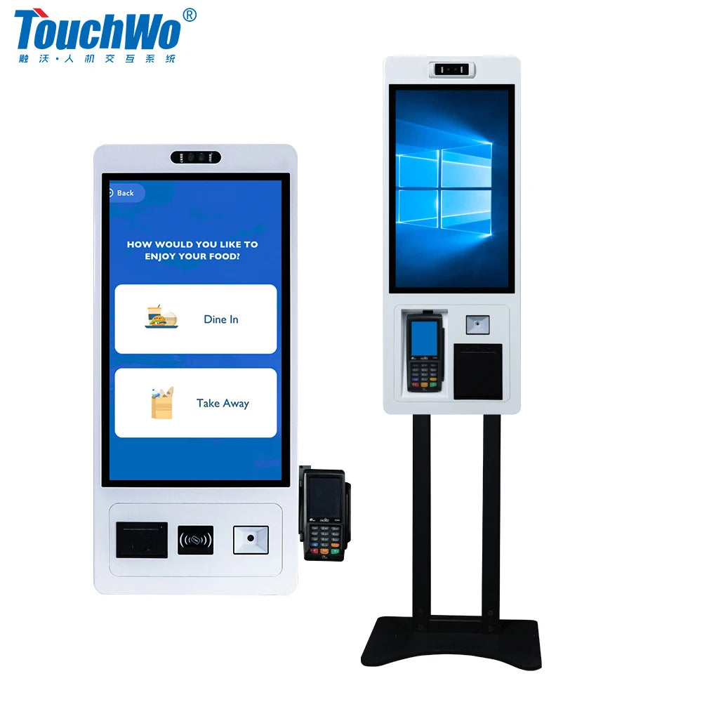 21.5 32 Inch Touch Screen Self-service Automatically Touchscreen Ordering Payment Kiosk