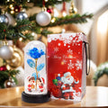 LED Light Luxury Red Rose Artificial Flowers Home Decor Gift for Valentine's Day Mother's Day Christmas Plastic Cover